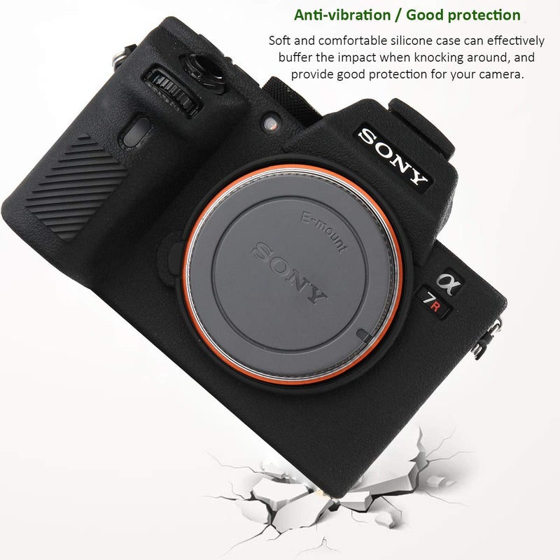 Easy Hood Camera Case for Sony Alpha A7II/A7RII/A7SII - Soft Silicone Rubber Camera Protective Body Case Skin - Black - Image 4